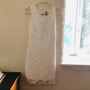 White lace dress